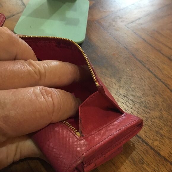 Prada Milano Saffiano Leather Long Wallet Magenta Good Used Condition - Picture 14 of 16